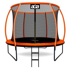 Aga SPORT EXCLUSIVE Trampolin 250 cm oranžna + zaščitna mreža + lestev