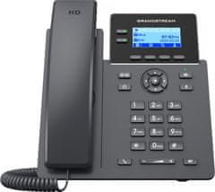 Grandstream GRP2602P telefon SIP, 2,21" LCD zaslon z osvetlitvijo, 4 računi SIP, 2x100Mbit vrata, PoE