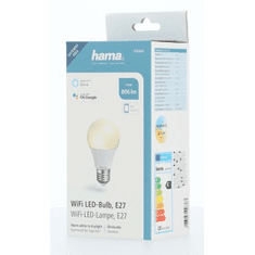 Hama SMART WiFi LED žarnica, E27, 10 W, bela, z možnostjo zatemnitve