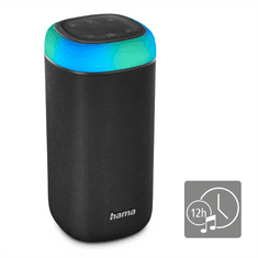 Hama Bluetooth zvočnik Shine 2.0, LED osvetlitev, IPx4, črn