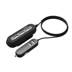 Hama USB polnilec za vozila 2+3, AutoDetect, 10 A, 2 m