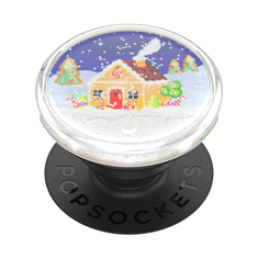 PopSockets PopGrip Gen.2, Tidepool Candy Cane Lane, zimska hiša v tekočem stanju s snegom