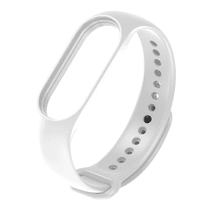 Kitajc pašček za zapestnico Mi Band 3 in 4 silikonski bela white