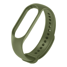 Kitajc pašček za zapestnico Mi Band 3 in 4 silikonski olivno zelena