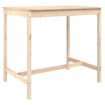 Vidaxl Vrtna miza 121x82,5x110 cm trdna borovina