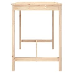 Vidaxl Vrtna miza 121x82,5x110 cm trdna borovina