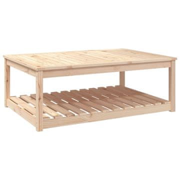 Vidaxl Vrtna miza 121x82,5x45 cm trdna borovina