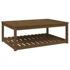 Vidaxl Vrtna miza medeno rjava 121x82,5x45 cm trdna borovina