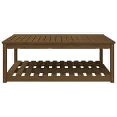 Vidaxl Vrtna miza medeno rjava 121x82,5x45 cm trdna borovina