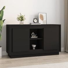 Vidaxl Komoda črna 102x35x60 cm inženirski les