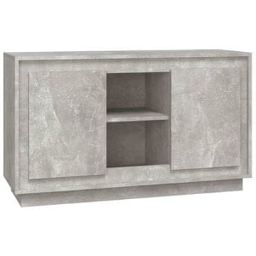 Vidaxl Komoda betonsko siva 102x35x60 cm inženirski les