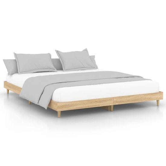 Vidaxl Posteljni okvir brez vzmetnice 200x200 cm inženirski les