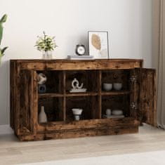 Vidaxl Komoda dimljeni hrast 102x35x60 cm inženirski les