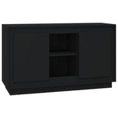 Vidaxl Komoda črna 102x35x60 cm inženirski les