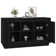 Vidaxl Komoda črna 102x35x60 cm inženirski les