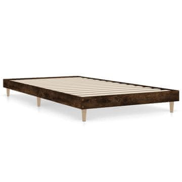 Vidaxl Posteljni okvir brez vzmetnice hrast 90x200 cm inženirski les