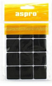 Midas Samolepilne filcane blazinice 2,8 x 2,8 cm črne barve 12 kosov.