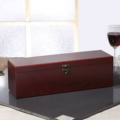 Luniks Lesena darilna vinska škatla+ vinski pripomočki