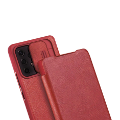 Nillkin QIN Pro ovitek za Samsung Galaxy A54, preklopni, rdeč