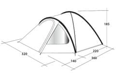 Outwell Haze šotor, 5 oseb, siv