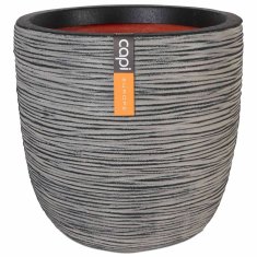 Vidaxl Cvetlični lonec Nature Rib 43x41 cm antraciten