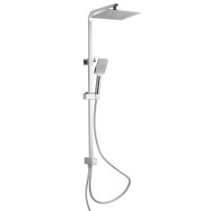 Vidaxl Nadglavna prha komplet SILVER RAIN krom