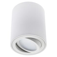 LUMILED Stropna okrogla halogenska svetilka GU10 bela premična cev AMAT-M 84mm