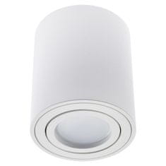LUMILED Stropna okrogla halogenska svetilka GU10 bela premična cev AMAT-M 84mm