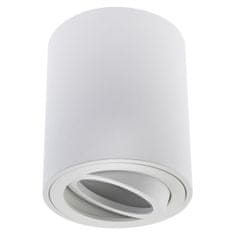 LUMILED Stropna okrogla halogenska svetilka GU10 bela premična cev AMAT-M 84mm