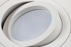 LUMILED Stropna kvadratna halogenska svetilka GU10 bela premična cev AMAT-L 115mm