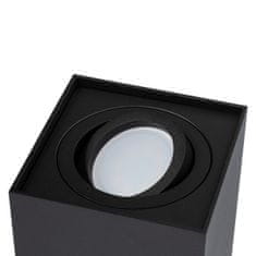 LUMILED Stropna kvadratna halogenska svetilka GU10 črna premična cev AMAT-L 115mm