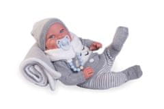 Antonio Juan 80114 SREČNO PREBUJENO PIPO - realistična dojenčkova lutka z mehkim tekstilnim telesom - 40 cm