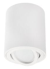 LUMILED Stropna okrogla halogenska svetilka GU10 bela premična cev AMAT-L 115mm