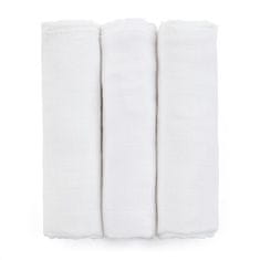 Petite&Mars PETITE&amp;MARS Komplet bambusovih muslinskih plenic 3 kosi Moussy Total White, 68 x 68 cm