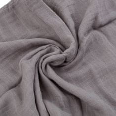 Petite&Mars PETITE&amp;MARS Bambusova muslinska odeja 2 kosa Misty Grey Planes 2v1, 120 x 120 cm