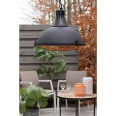Vidaxl Viseči grelnik Indus II 2100 W halogenski črn