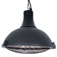 Vidaxl Viseči grelnik Indus II 2100 W halogenski črn