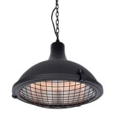 Vidaxl Viseči grelnik Indus II 2100 W halogenski črn