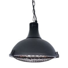 Vidaxl Viseči grelnik Indus II 2100 W halogenski črn