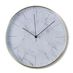 Stenska ura marmor 31cm / okrogla / več barv / aluminij