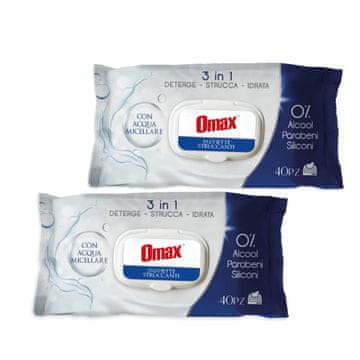 Omax robčki za odstranjevanje ličil, dvojno pakiranje