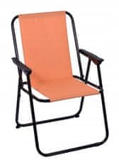 shumee Oranžen zložljiv vrtni stol 53 x 76 cm