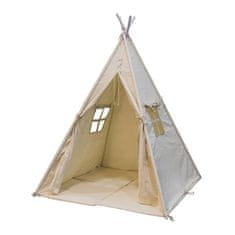 Vidaxl Tipi šotor Alba kremno bel C052.101.00