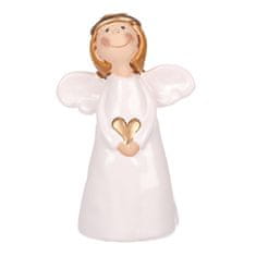 Autronic Beli angel drži srce, keramika KEK9450