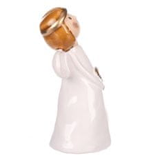 Autronic Beli angel drži srce, keramika KEK9450