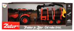 Teddies Traktor Zetor z vlečno in nakladalno roko