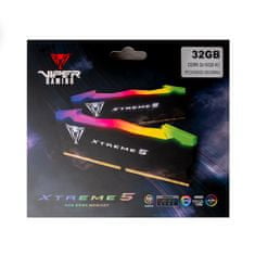 Patriot Viper Xtreme 5/DDR5/32GB/7600MHz/CL36/2x16GB/RGB/črna