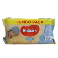 Huggies Jumbo Pack otroški vlažilni robčki, Pure, 72/1