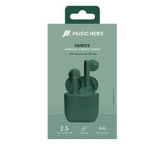 SBS Nubox Music Hero brezžične slušalke, zelene