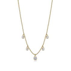 Brosway Bleščeča pozlačena ogrlica s cirkoni Desideri BEIN015